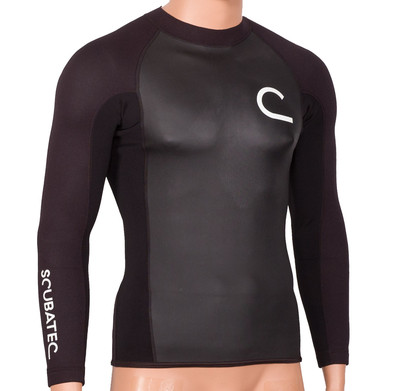 1,5mm ScubaTec Thermo Shirt Super Stretch Neopren Surfshirt Kiteshirt langarm