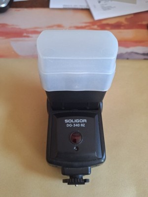 Soligor DG-340 AZ Blitz Blitzgerät Flash universal Mittenkontakt ISO-Blitzschuh
