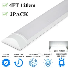 2 PACK 4FT LED SHOP LIGHT 6500K Daylight Fixture LED Ceiling Lights Garage Lamp