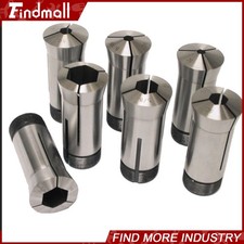 New 7PC 5C Hex. Collet Set 1/4", 5/16", 3/8", 1/2", 5/8", 3/4", 7/8" 0.0006TIR
