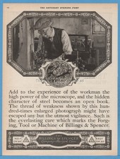 1920 Billings & Spencer Co Hartford CT máquina herramienta de forja microscopio anuncio impreso