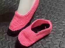 Hand Knitted Slippers Sz5