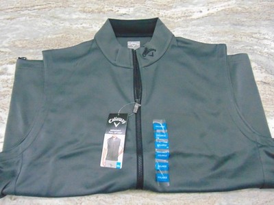 Callaway Weather Series Men's Midweight Full Zip Golf Vest ASPHALT Size 2XL