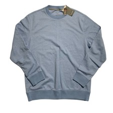 Van Heusen Essential Stain Shield Luxore Crewneck Sweater Mens Medium Sky Blue