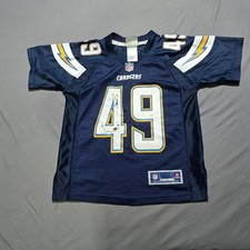 NFL Pro Line San Diego Chargers Drue Tranquill 49 mens Jersey Navy Blue Small