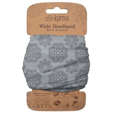 Karma Grey Medallion Headband for Women - 1 Count Pack of 1 ,