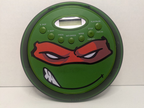 TMNT Teenage Mutant Ninja Turtles Portable CD Player - Raphael - FOR PARTS ONLY