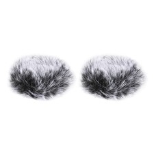 Furry Microphone Windscreen 25mm x 56mm Mic Cover Windshield for Indoor Outdo...