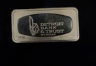 1972 Detroit Bank & Trust- Franklin Mint 2oz Silver bar 925