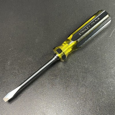 Vintage Stanley 100 Plus Flat Slotted Screwdriver 8.25 Long 66-164 USA MADE