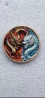 10 oz Copper Coin Dragon Fire Vs Ice Colorized Copper in Capsule