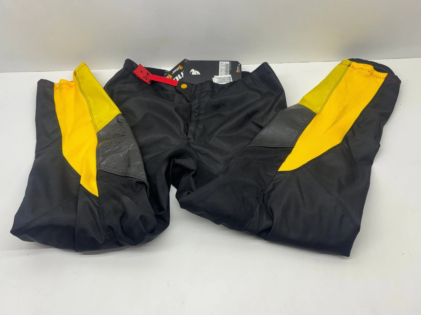 New Thor Men's Riding Pants Size 36 Black Yellow Apparel Gear Motocross MX