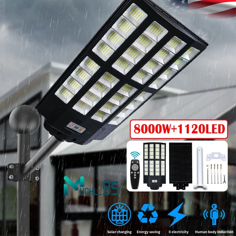 Luz de calle solar comercial 140000LM exterior anochecer a amanecer solar súper brillante Foto 4 de 4