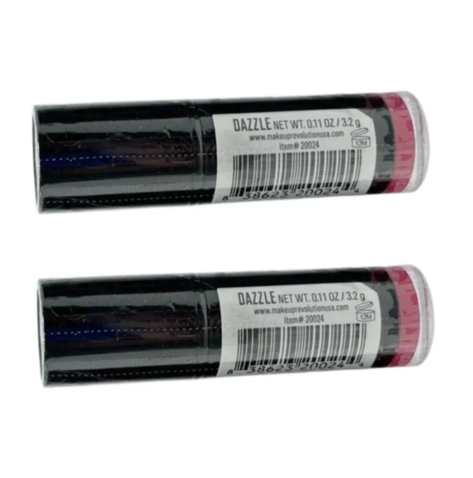 Pack of 2 Makeup Revolution Beauty Lip Amazing Lipstick, Dazzle - Image 3 of 4
