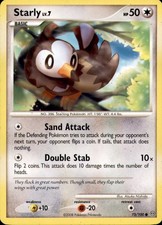 STARLY 75/100 Common Stormfront Pokemon Moderately Played
