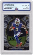 Damar Hamlin Signed Bills 2022 Panini Select Football Card #100 - (PSA/DNA)