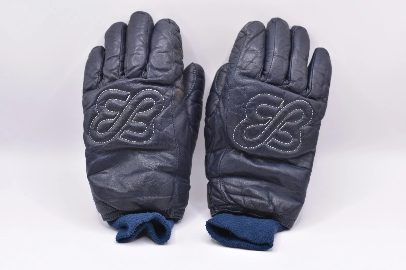 Vintage Eddie Bauer Ski Snow Gloves Size SMALL Blue With Latch