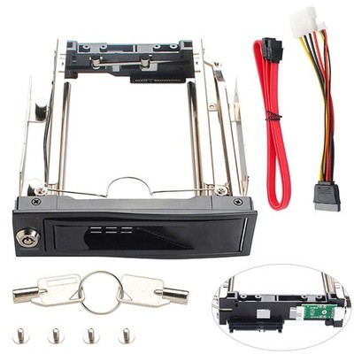 5,25'' Zoll PC Laufwerksschacht 3,5'' SATA lll HDD Festplatte intern Caddy Gehäuse UK