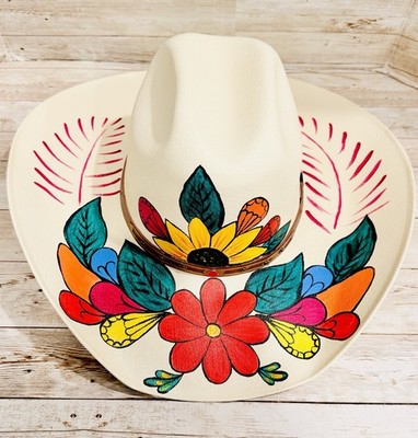 Hand Painted Mexican Cowboy Hat Sombrero Vaquero Pintado  display picture 1