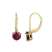 Cavill Rhodolith Silberohrringe 1,575Ct Vergoldet 925 Sterling Gold