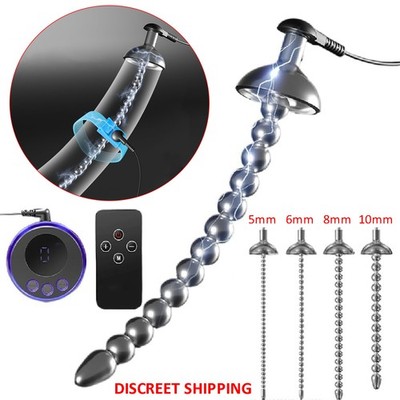 Male Electric E-stim Stainless Steel Urethral Stretcher Penis Plug Bead Dilator | eBay Male Electric E-stim Stainless Steel Urethral Stretcher Penis Plug Bead Dilator | eBay