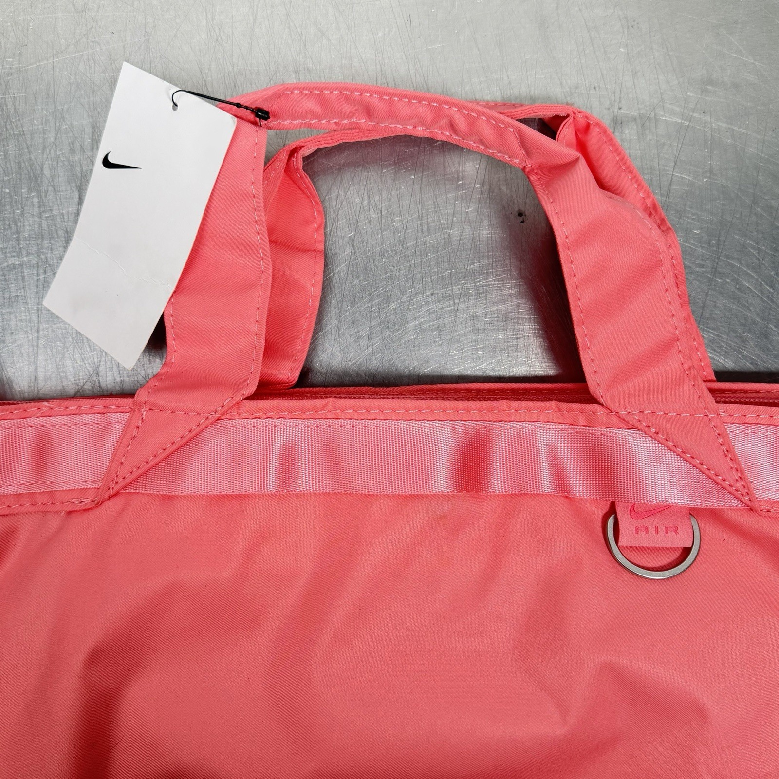 Nike Air Futura 10L Womens Athletic Carry Tote Bag Sea Coral Pink DR5671-61 thumbnail 4