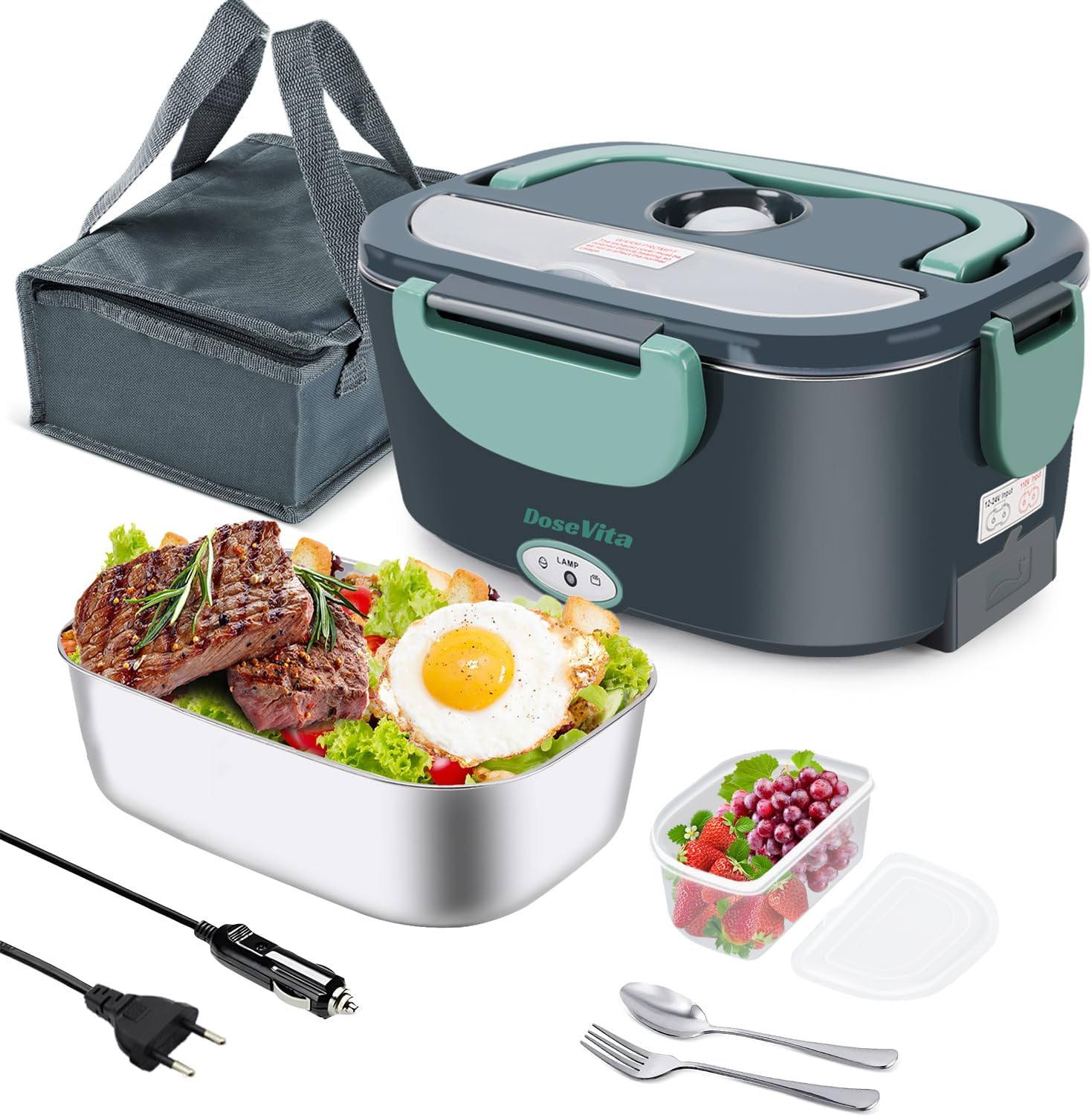 Scaldavivande Elettrico Portatile 80W 3 in 1 per Auto Camion E Ufficio 1,5L Scal