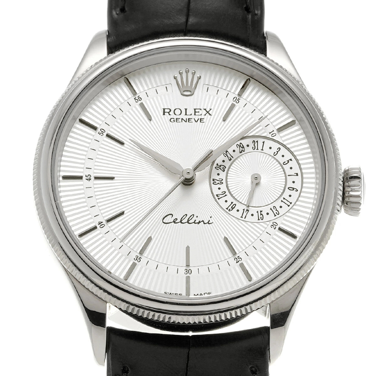 ROLEX Cellini Date 50519 Silver Case Size 39 x 39 mm Men's Used Watch #41021 image 6