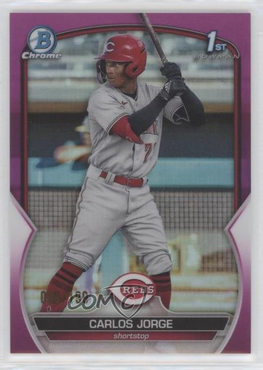 2023 Bowman Chrome Prospects Fuchsia Refractor /199 Carlos Jorge #BCP-120 m5w