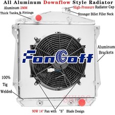 3 Row Radiator Shroud Fan Fit 43-1948 Chevy Fleetline Fleetmaster Sedan Coupe V8