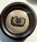 AUTHENTIC CIVIL WAR GAR MEMBERSHIP EMBROIDERED HAT WREATH BADGE. IN CIRCLE FRAME
