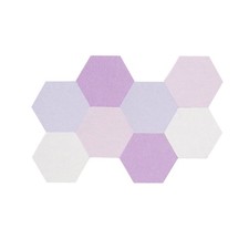 8 Pcs Hexagon Felt Bulletin Board Tiles Self Adhesive Felt Pin Board Wall Til...