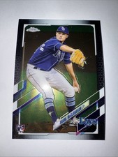 2021 Topps Chrome Baseball Rookie Card RC # 23 Shane McClanahan. rookie card picture
