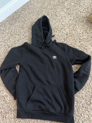 adidas Originals Primegreen Black Fleece Pullover Hoodie Trefoil Logo M