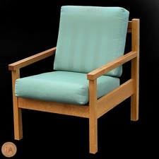 Treske Arts & Crafts Yorkshire School English Ash Armchair c. 1980.