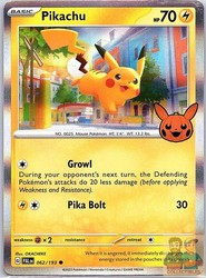 Pikachu 062/193 Trick or Trade 2023 Holo Common
