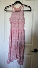 Children's Place Pink Spaghetti Strap Sun Dress Girls maxi dress Size L 10/12