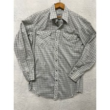 H Bar C Western Plaid Pearl Snap Long Sleeve Ranchwear Shirt Mens 15 1/2 33