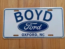 Vintage Boyd Ford Oxford, North Carolina Booster License Plate