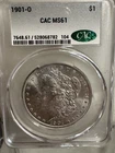 1901-O Morgan Silver Dollar MS61 CAC CACg Beautiful