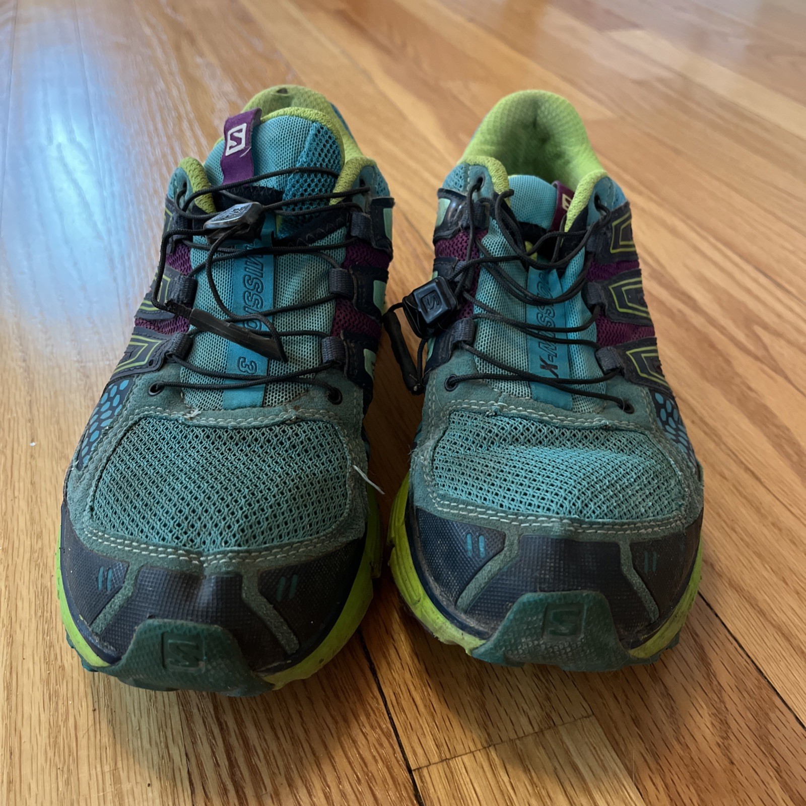 Scarpe da trail running Salomon X Mission 3 378288 donna US 8 8 5 verde blu viola