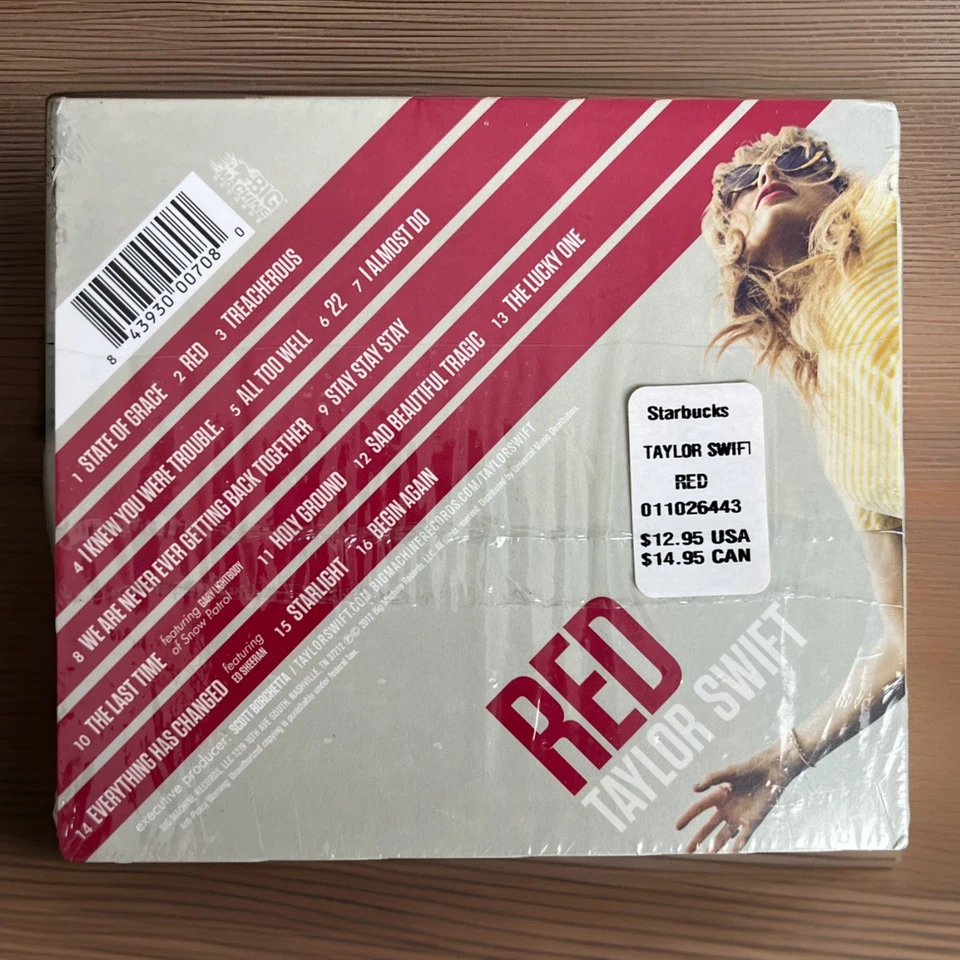 New - TAYLOR SWIFT Red STARBUCKS Exclusive DIGIPAK CD I Knew You Were Trouble - Image 2 of 4
