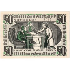 [#293500] Germany, Bielefeld, 50 Milliarden Mark, undated (1923), UNC