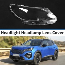 1 Pcs Car Front Right Headlight Lens Cover for Peugeot 2008 2014-2018 PC Clear