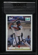 BAS 1995 Best Derrek Lee #100 Seal of Authenticity Auto 3c7