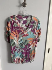 Westbound Women’s Ribbed Knit Multicolor Top Large