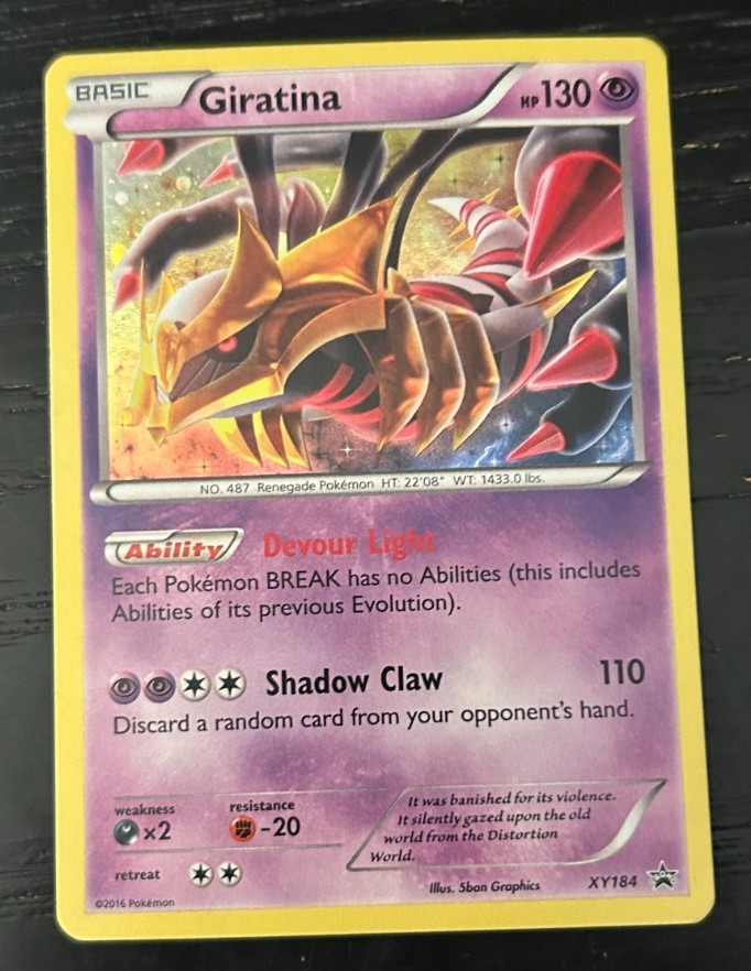 Pokemon Giratina XY184 XY Black Star Promo Holo English 130 HP Card NM
