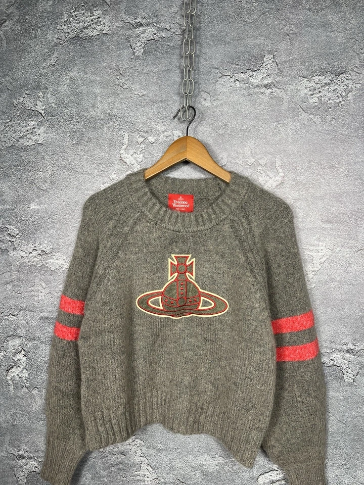 Vivienne Westwood Wool Cropped Sweater With Big Logo - Image 2 of 4