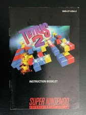 Tetris 2 SNES Super Nintendo Instruction Manual Only