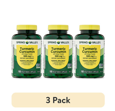 Spring Valley Turmeric Curcumin with Ginger Powder DietarySupplement (3PACK)